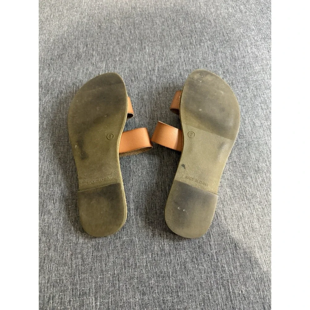 GAP Double Strap Slides Color Cognac Women's Sz 7